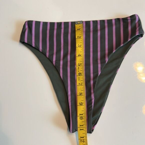 Gottex Women’s Au Naturel Striped Mi-Rise Bikini Bottom - Picture 7 of 8